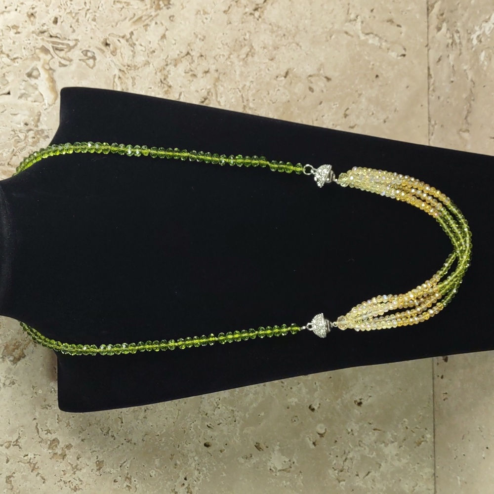 Convertible Faceted Crystal Necklace/Bracelet